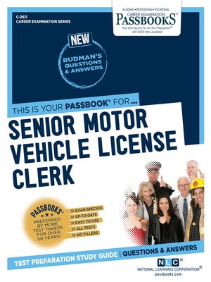 cover image of Senior Motor Vehicle License Clerk